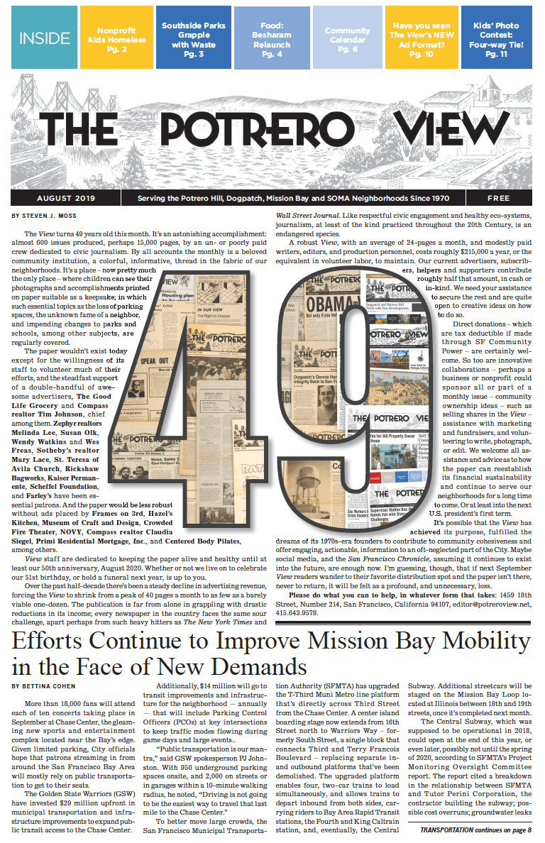 View August 2019 issue front page