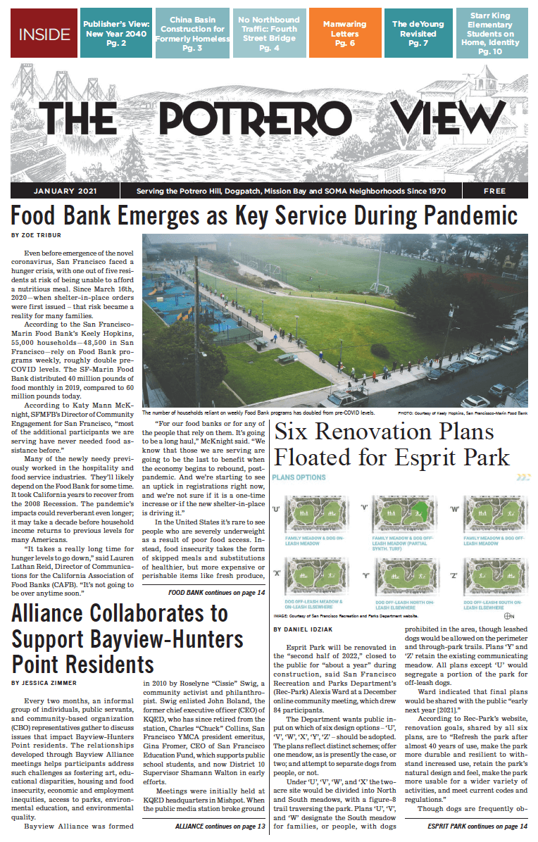 View January 2021 issue front page