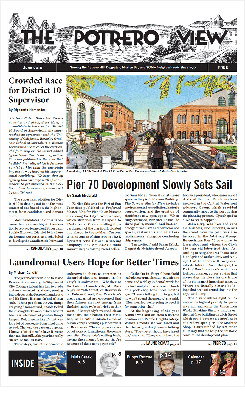 Potrero View front page image: June 2010