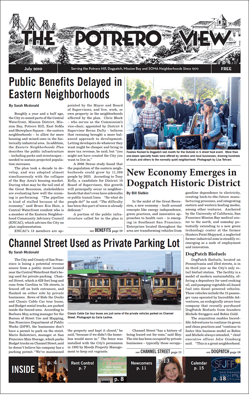 Potrero View front page image: July 2010