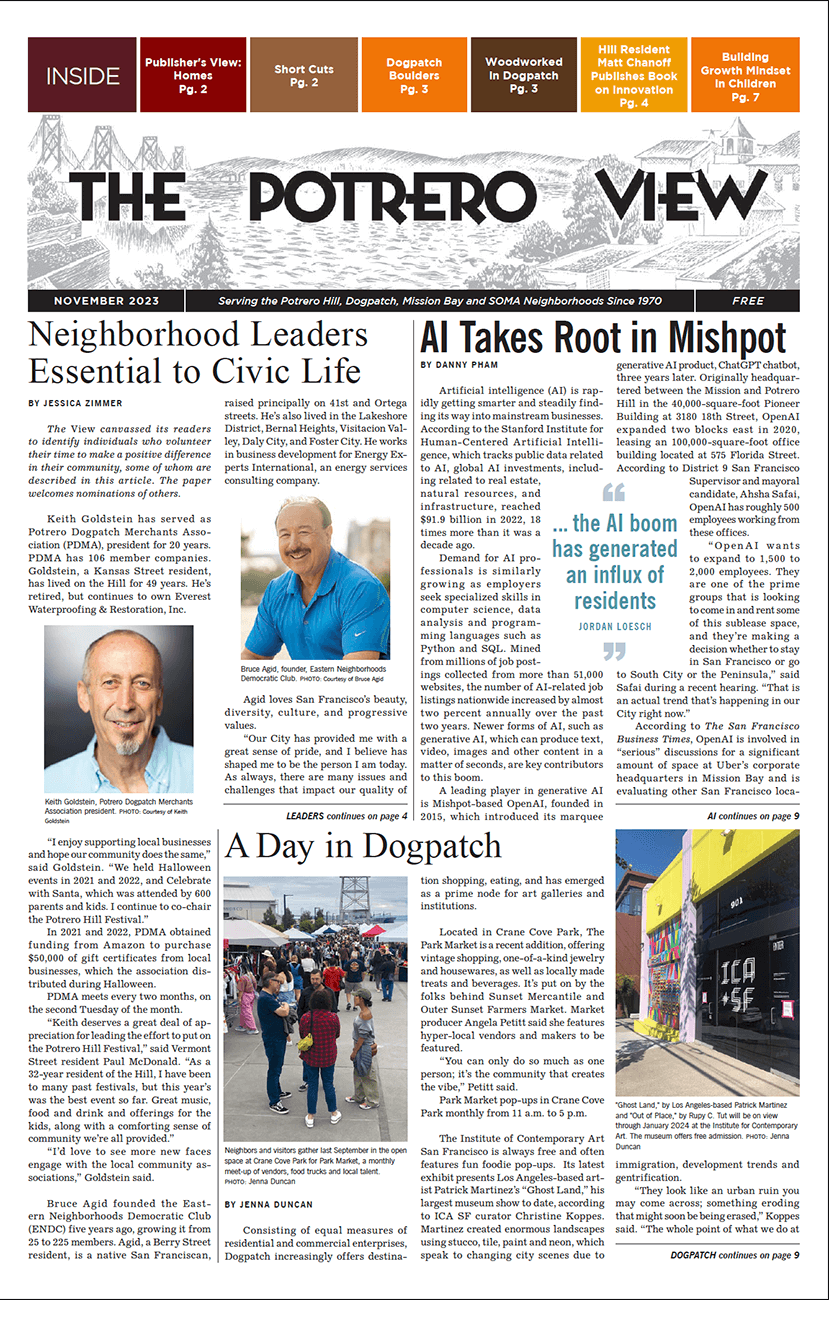 Cover of Potrero View, November 2023 issue