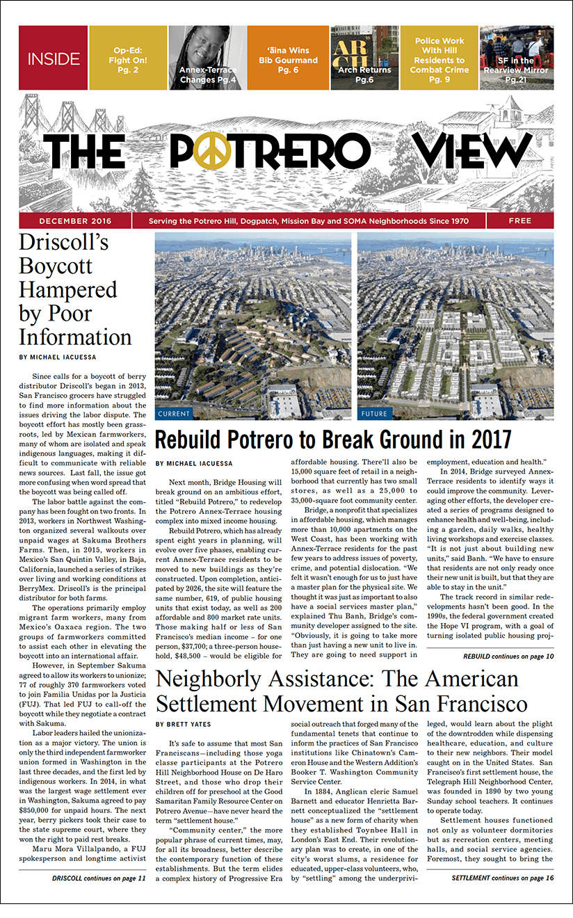 Page 1 of Potrero View December 2016 issue