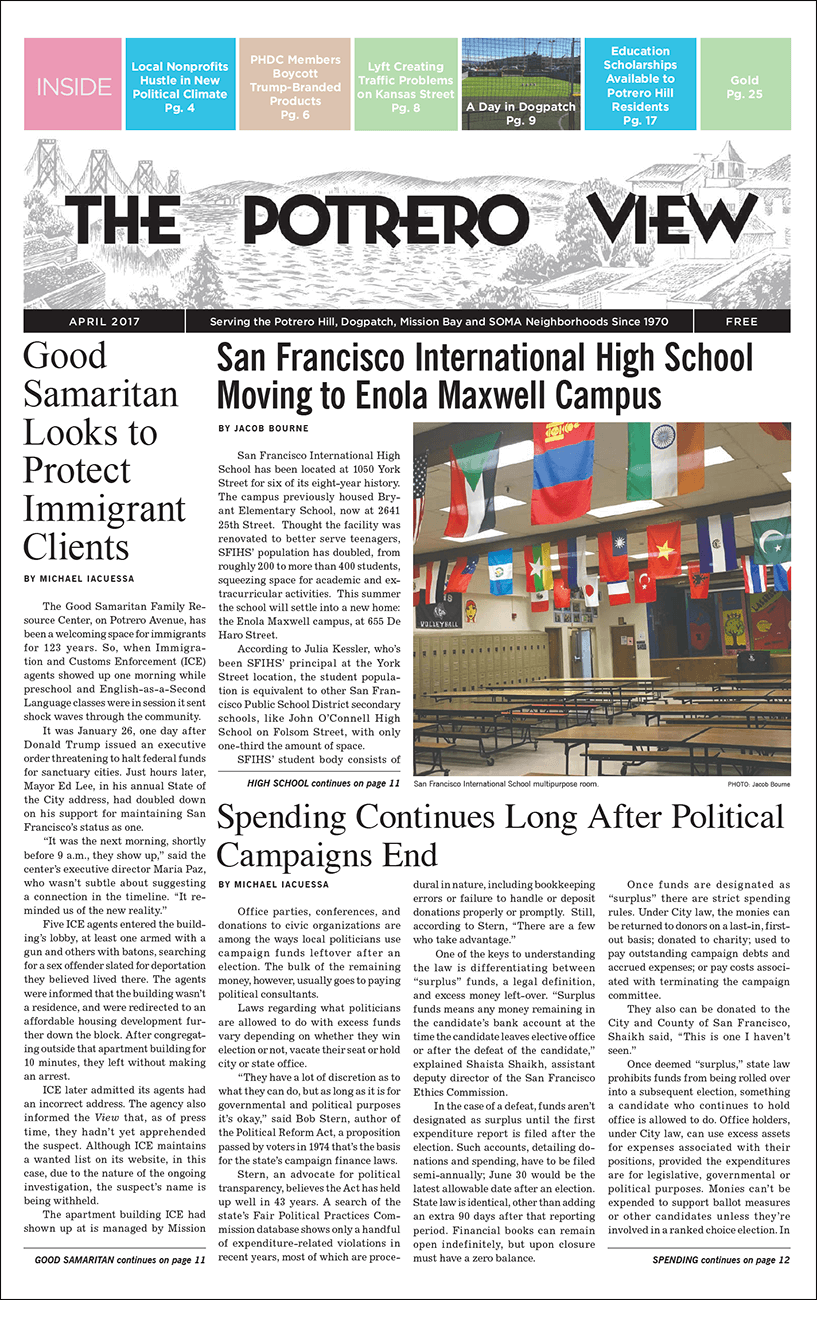 Page 1 of Potrero View April 2017 issue