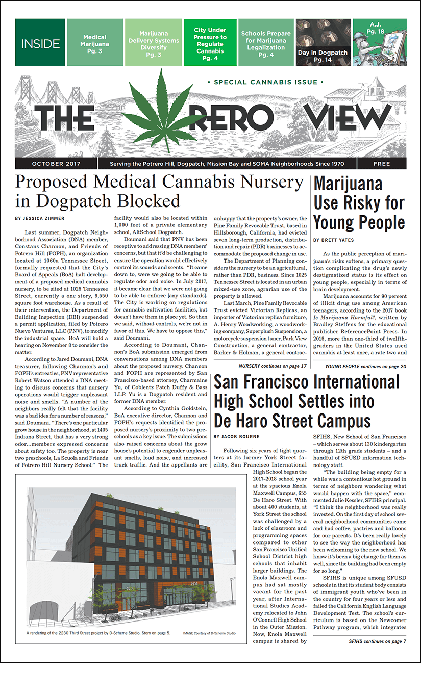 Page 1 of Potrero View October 2017 issue