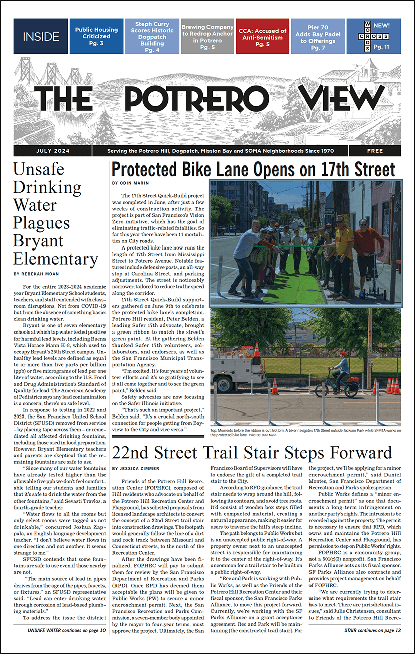 Image: Potrero View cover, July 2024 issue