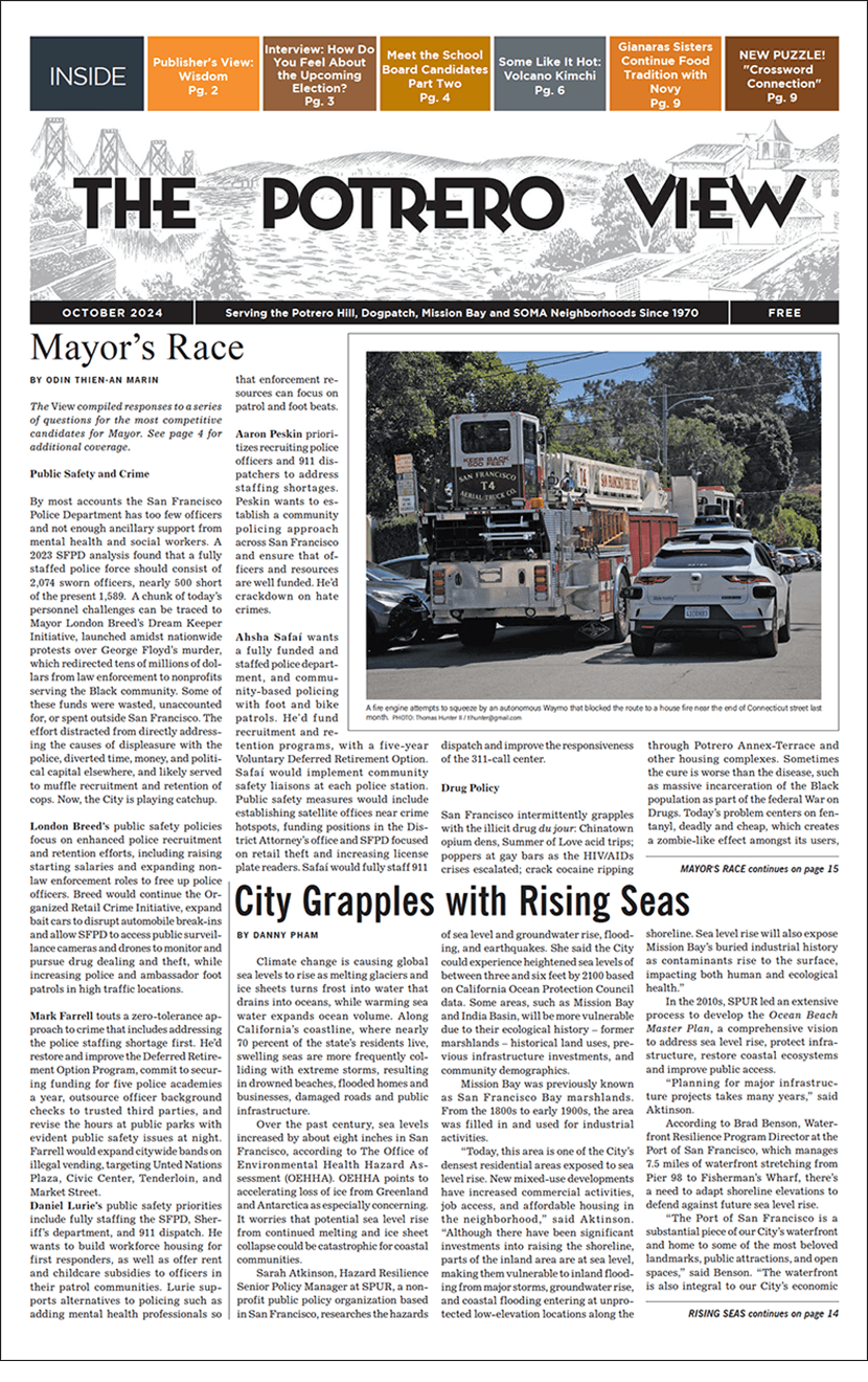 Image: Potrero View cover, October 2024 issue