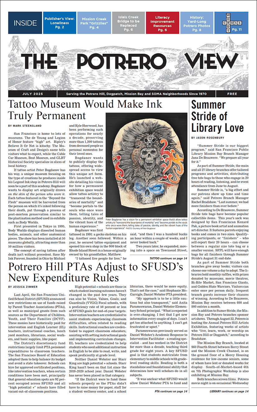 image of Potrero View, July 2025 front page
