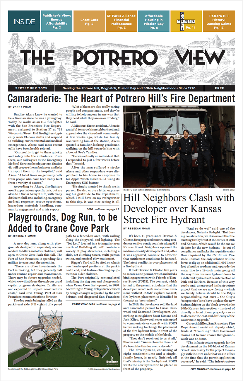 Image: cover of Potrero View, September 2025 issue
