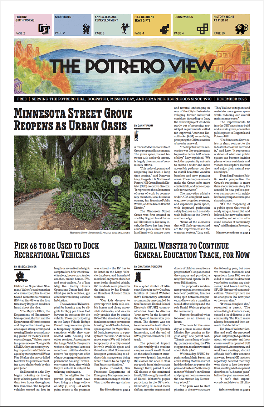Cover image: Potrero View December 2025 issue