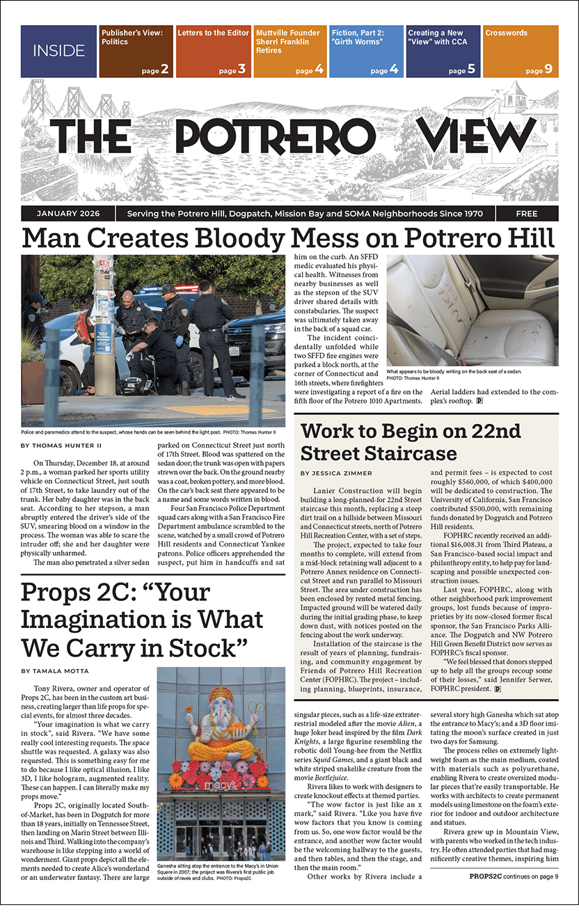 Cover image of Potrero View's January 2026 issue.