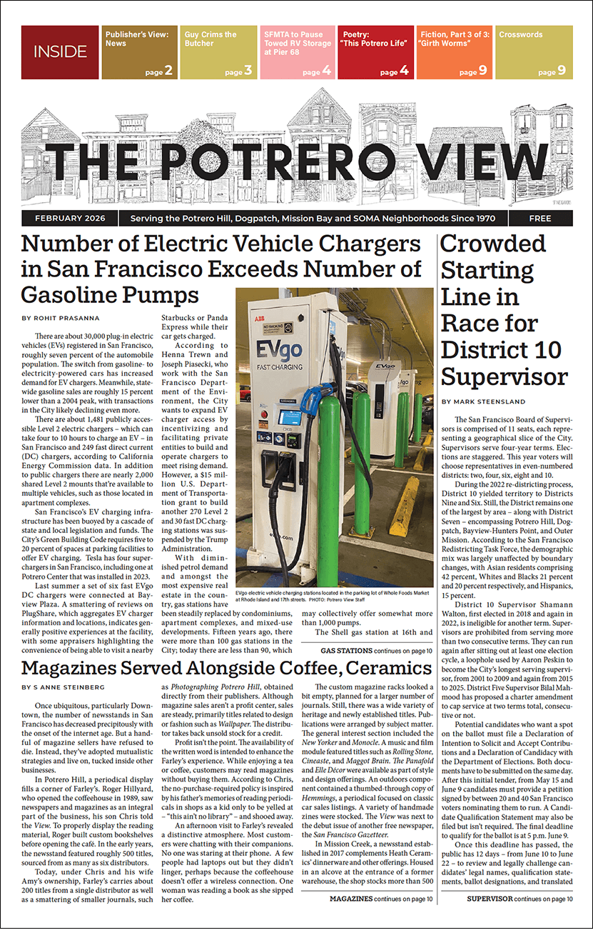 Image of page 1 of the February 2026 issue of the Potrero View.