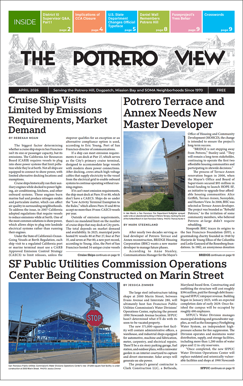 IMAGE: cover of Potrero View April 2026 issue