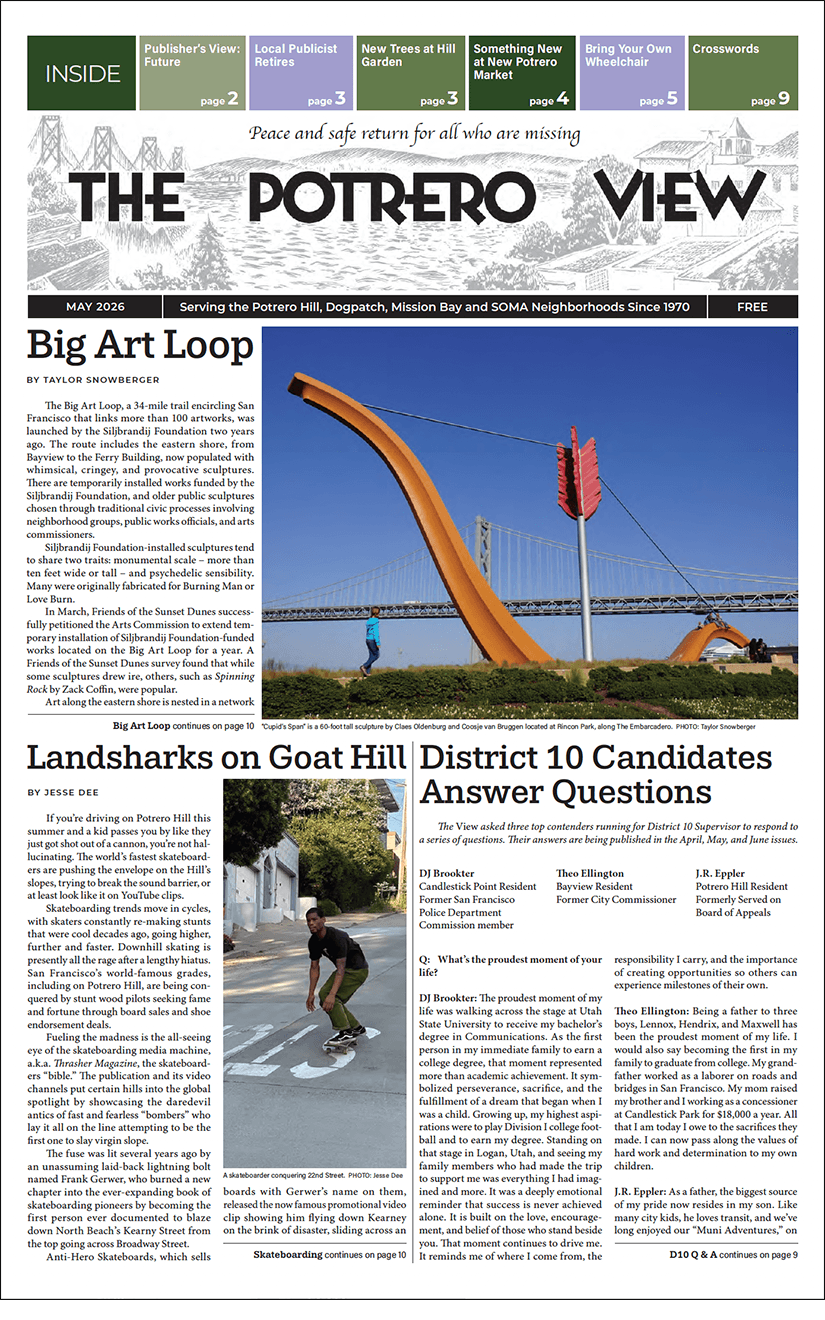 Cover image of Potrero View, May 2026 issue