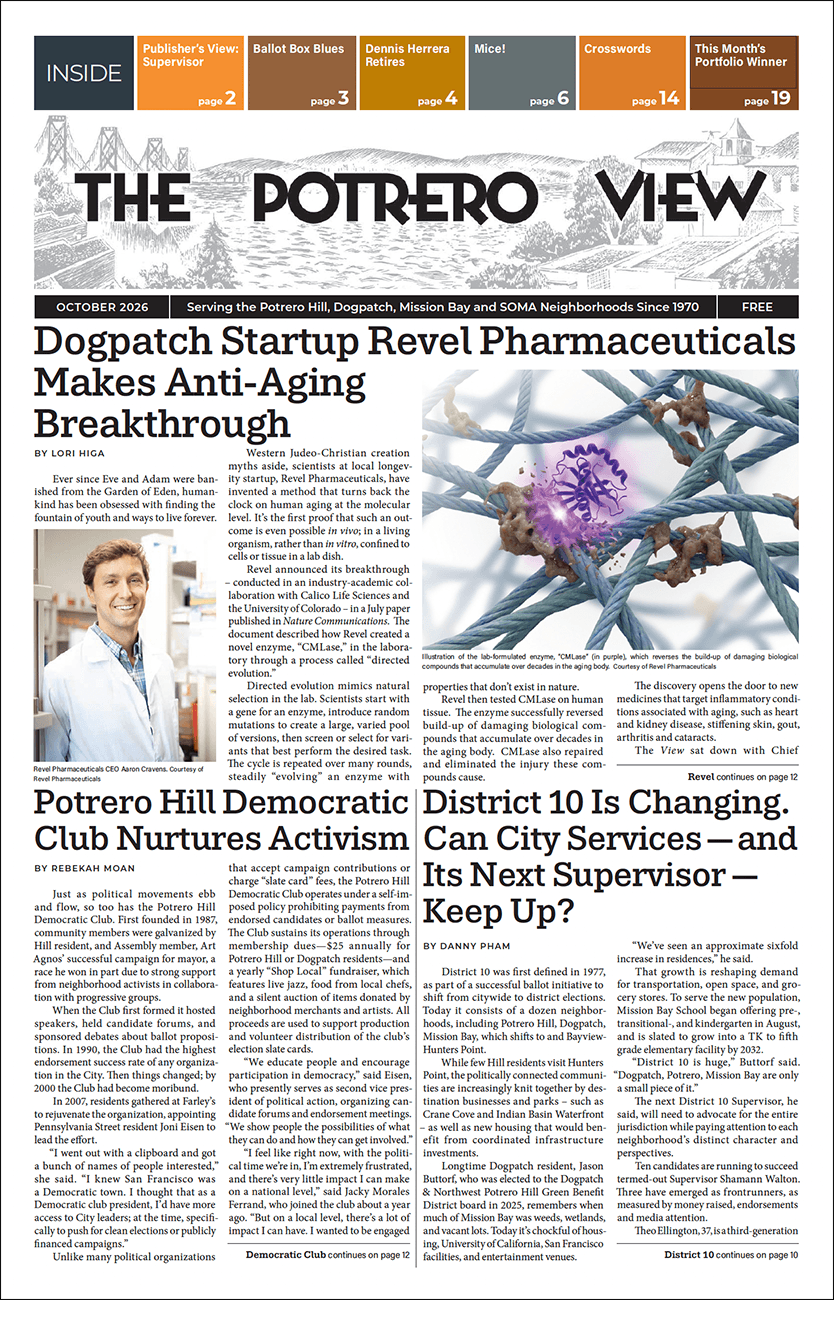 Cover image of Potrero View's October 2026 issue